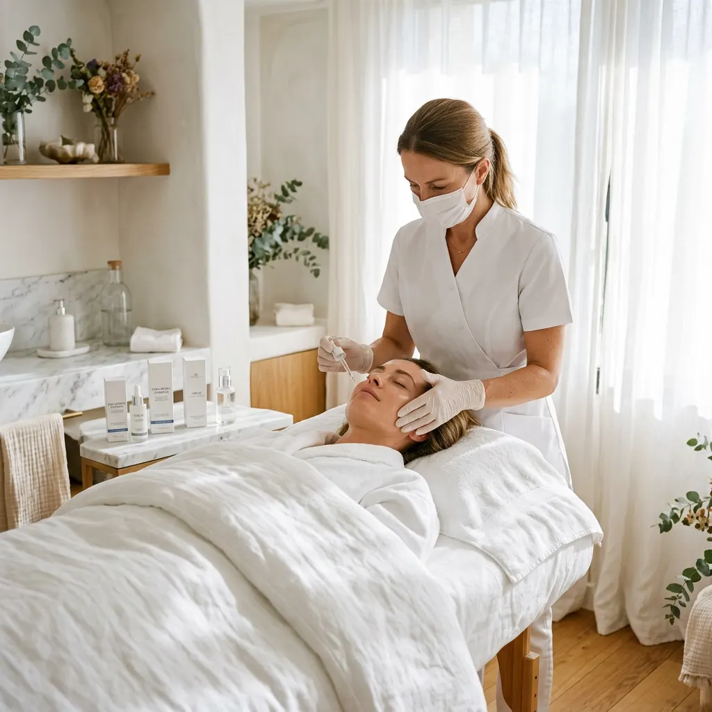 The skin care room at Fiona's Day Spa, where microneedling for Champlin and Coon Rapids guests is performed by a licensed esthetician