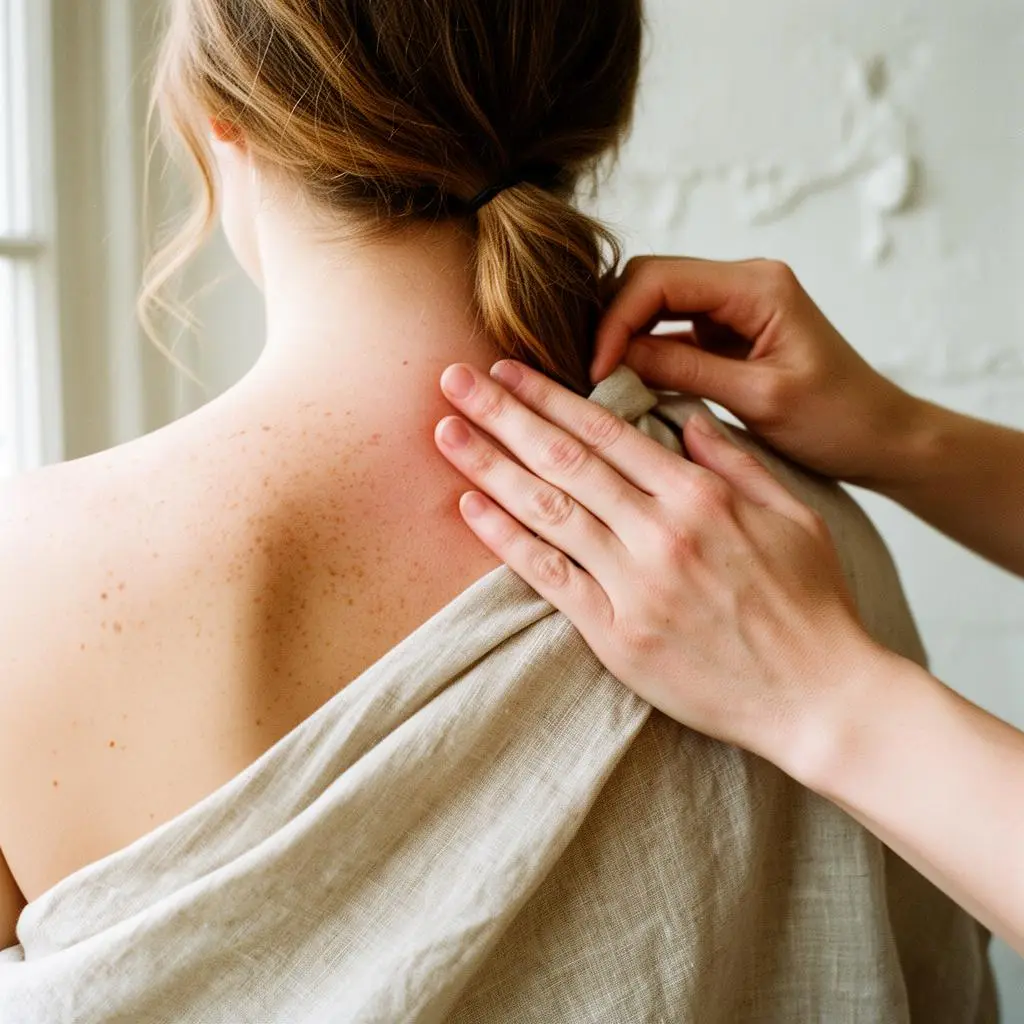 Neck and shoulder work during the massage that closes the two-hour spa package at Fiona's Day Spa